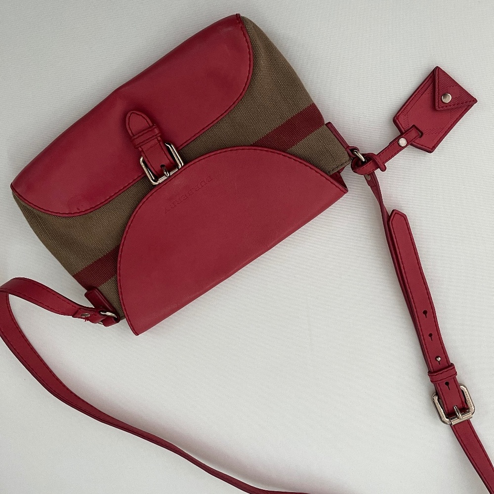 Burberry Pink Leather and Nova Check Bag